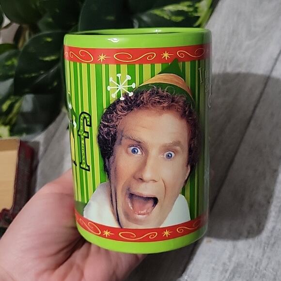 ICUP Elf Movie Cotton Headed Ninny Muggins 12oz Snowglobe Spinner Mug NEW - Picture 4 of 7